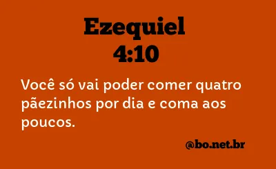 Ezequiel 4:10 NTLH