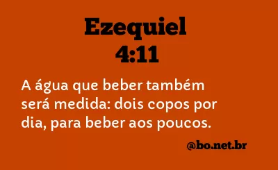 Ezequiel 4:11 NTLH