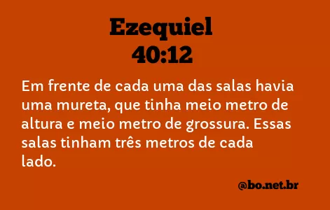 Ezequiel 40:12 NTLH