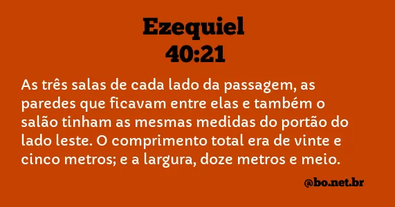 Ezequiel 40:21 NTLH