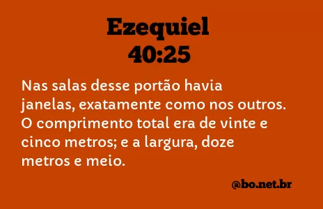 Ezequiel 40:25 NTLH