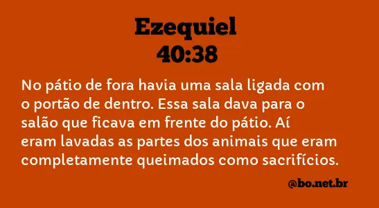 Ezequiel 40:38 NTLH