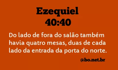 Ezequiel 40:40 NTLH