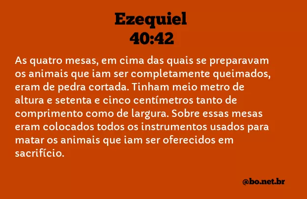 Ezequiel 40:42 NTLH