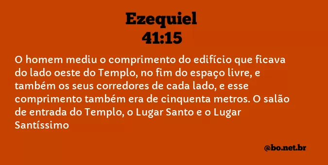 Ezequiel 41:15 NTLH