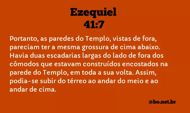 Ezequiel 41:7 NTLH
