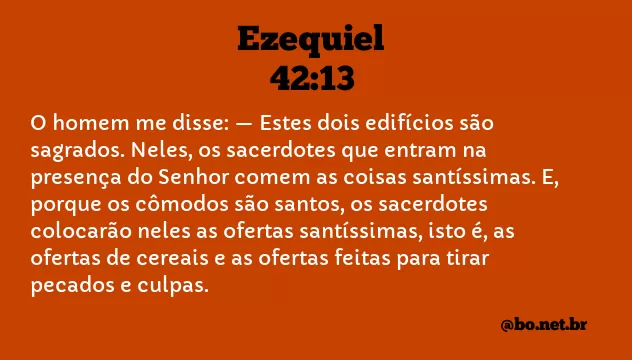 Ezequiel 42:13 NTLH