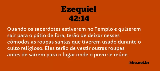 Ezequiel 42:14 NTLH