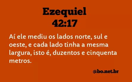 Ezequiel 42:17 NTLH