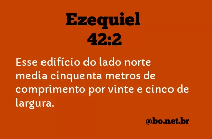 Ezequiel 42:2 NTLH