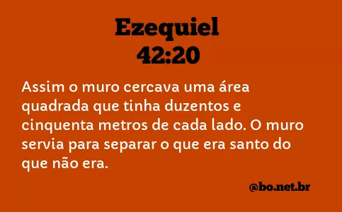 Ezequiel 42:20 NTLH