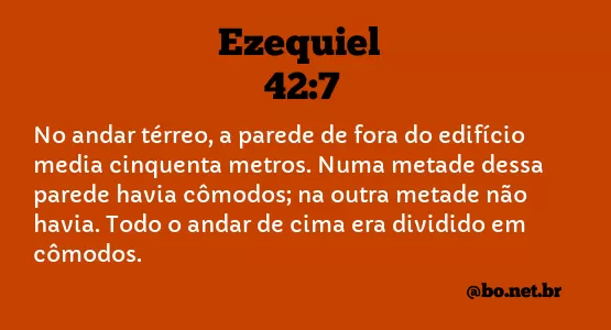 Ezequiel 42:7 NTLH