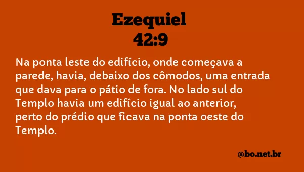 Ezequiel 42:9 NTLH