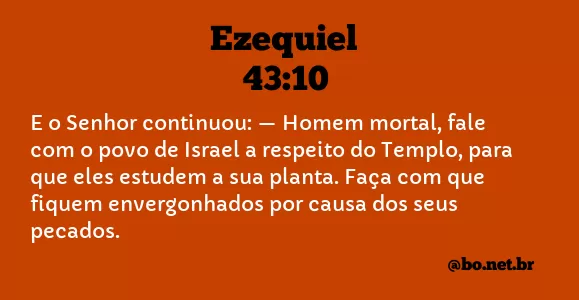 Ezequiel 43:10 NTLH