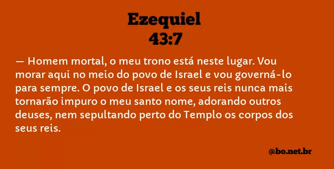 Ezequiel 43:7 NTLH