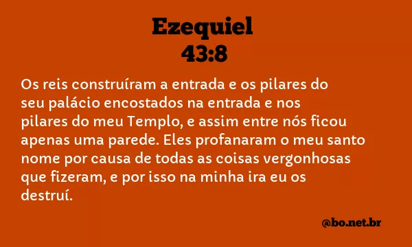 Ezequiel 43:8 NTLH