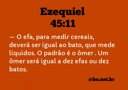 Ezequiel 45:11 NTLH