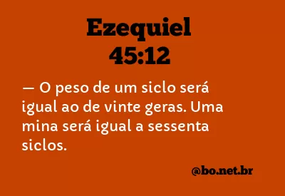 Ezequiel 45:12 NTLH