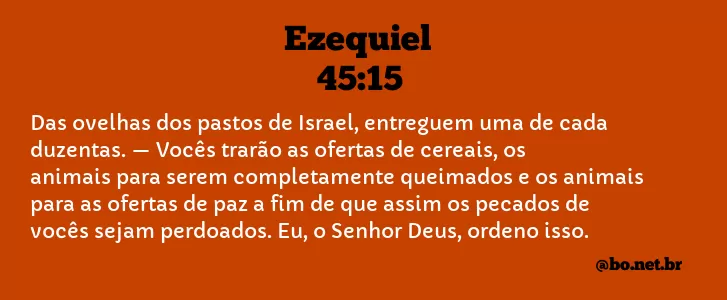 Ezequiel 45:15 NTLH