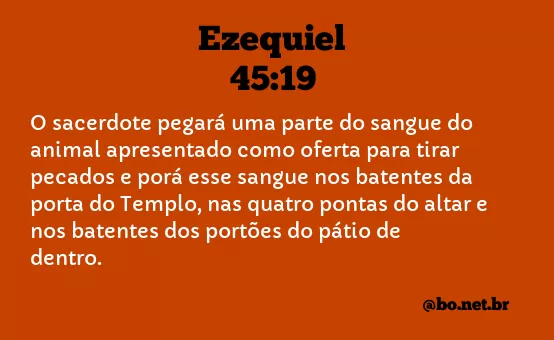 Ezequiel 45:19 NTLH