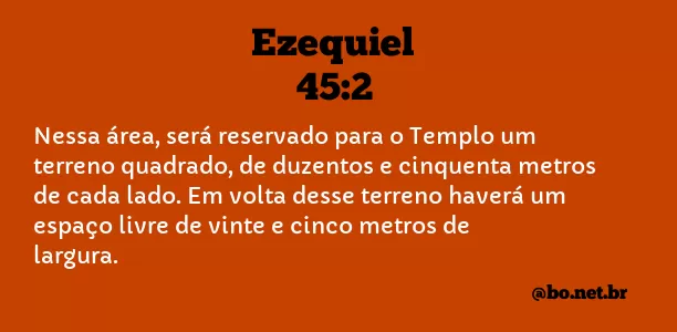 Ezequiel 45:2 NTLH