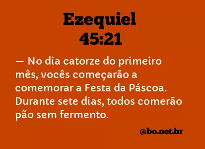Ezequiel 45:21 NTLH