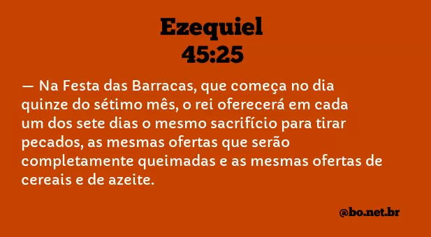 Ezequiel 45:25 NTLH