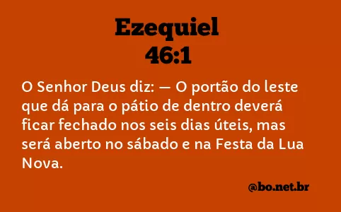 Ezequiel 46:1 NTLH