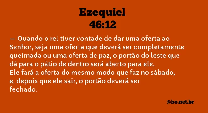 Ezequiel 46:12 NTLH