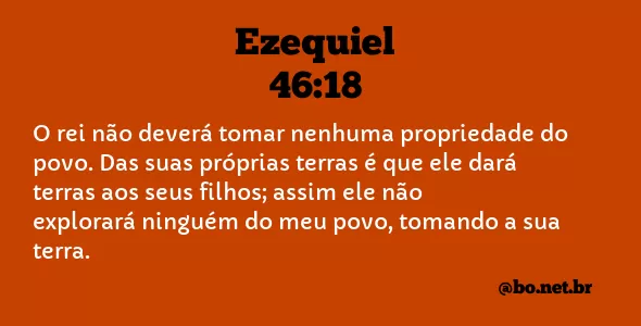 Ezequiel 46:18 NTLH