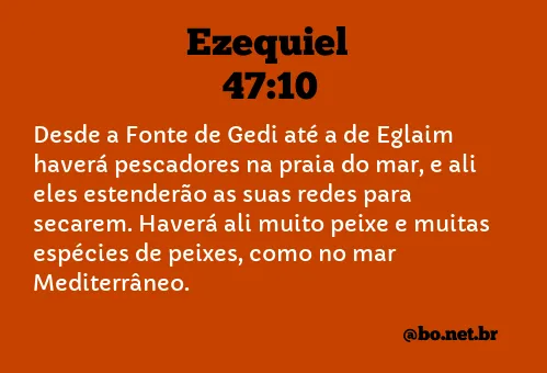 Ezequiel 47:10 NTLH