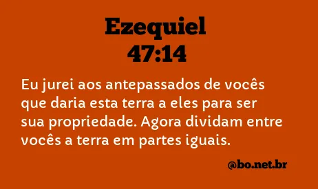 Ezequiel 47:14 NTLH