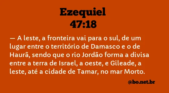 Ezequiel 47:18 NTLH