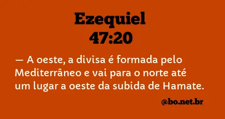 Ezequiel 47:20 NTLH