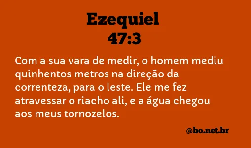 Ezequiel 47:3 NTLH