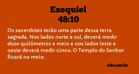 Ezequiel 48:10 NTLH