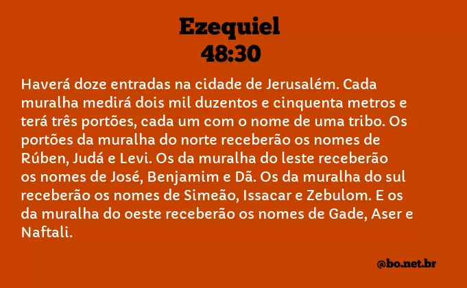 Ezequiel 48:30 NTLH