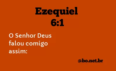 Ezequiel 6:1 NTLH