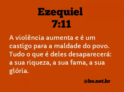 Ezequiel 7:11 NTLH