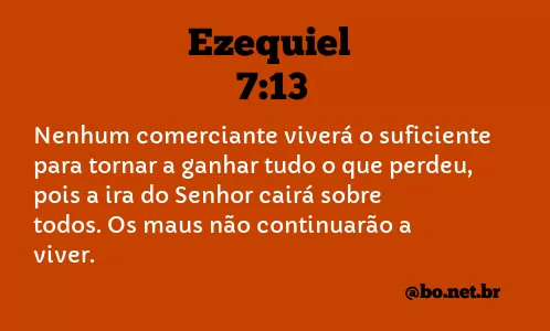 Ezequiel 7:13 NTLH