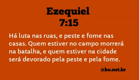 Ezequiel 7:15 NTLH