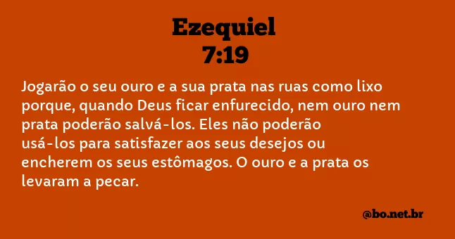 Ezequiel 7:19 NTLH