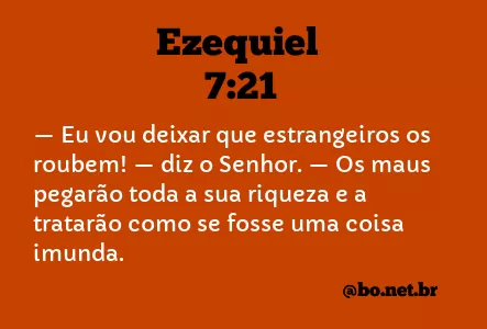 Ezequiel 7:21 NTLH