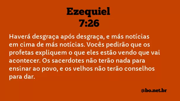 Ezequiel 7:26 NTLH