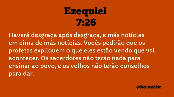 Ezequiel 7:26 NTLH