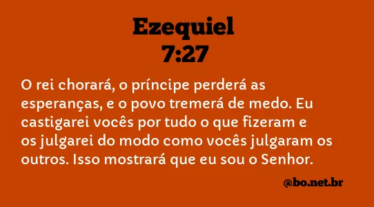 Ezequiel 7:27 NTLH