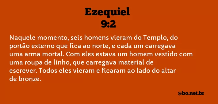 Ezequiel 9:2 NTLH
