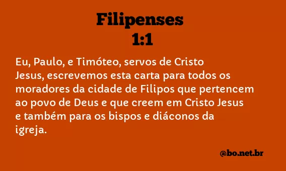 Filipenses 1:1 NTLH