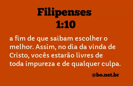 Filipenses 1:10 NTLH