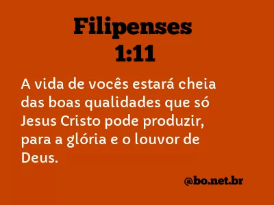Filipenses 1:11 NTLH